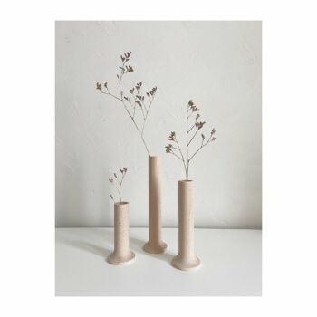 Lot de 3 chandeliers bois naturel