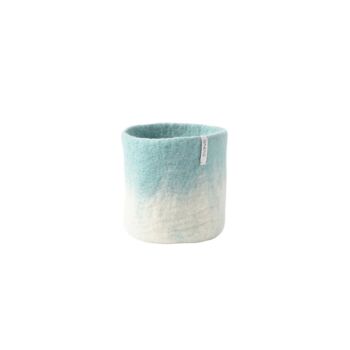 Cache pot laine m arctic blue