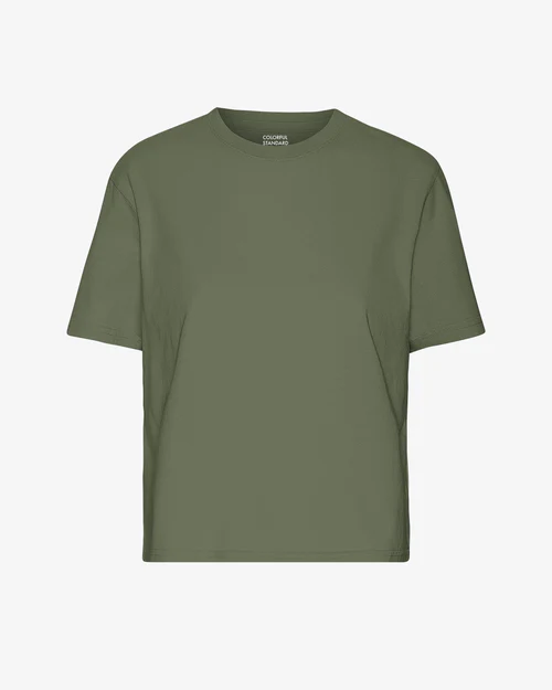 Crop Shirt Boxy Dusty Olive