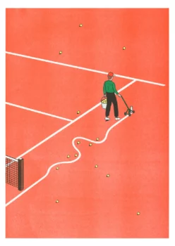 Affiche simon bailly - roland garros