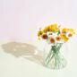 Fleur en laine Jonquille Jaune