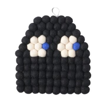 Dessous de plat pacman noir