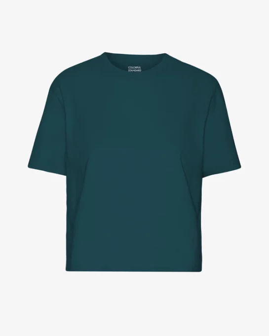Crop Shirt Boxy Ocean Green