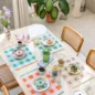 Set de table Bleu ciel Vert Orange