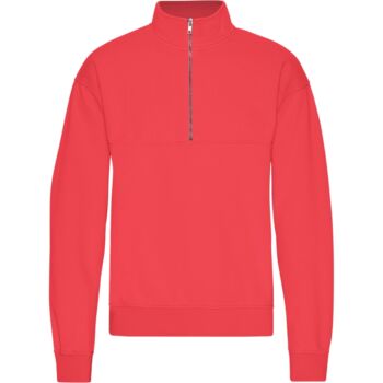 Quarter zip red tangerine