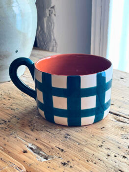 Flat mug bleu pétrole