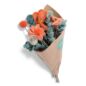 Fleur en laine coquelicot Orange