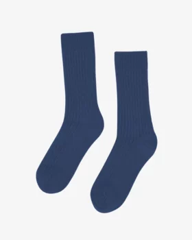 Chaussettes laine merinos petrol blue