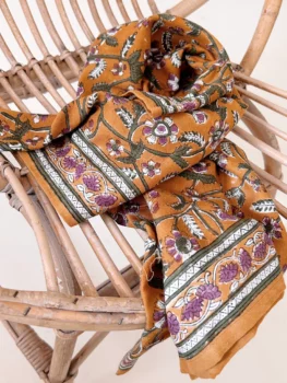 Foulard adulte delhi cumin 100 cm