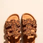 Mules Carmen Léopard Foncé