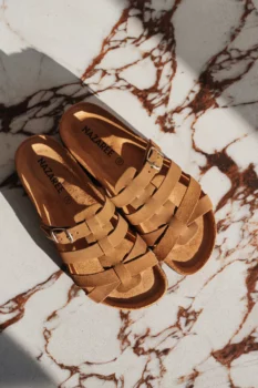 Mules carmen noisette