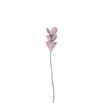 Fleurs en laine - lavande rose