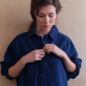 Chemise Comow Denim brandée au dos