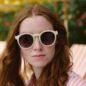 Lunettes De Soleil #m Vintage Cream Violet Lenses