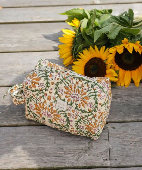 Trousse De Toilette Grand format Palmyre Caramel Beurre Salé