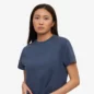 Crop Shirt Boxy Petrol Blue