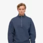 Quarter Zip Petrol Blue