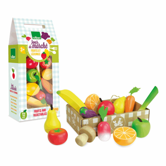 Set De Fruits Et Légumes Jour De Marché